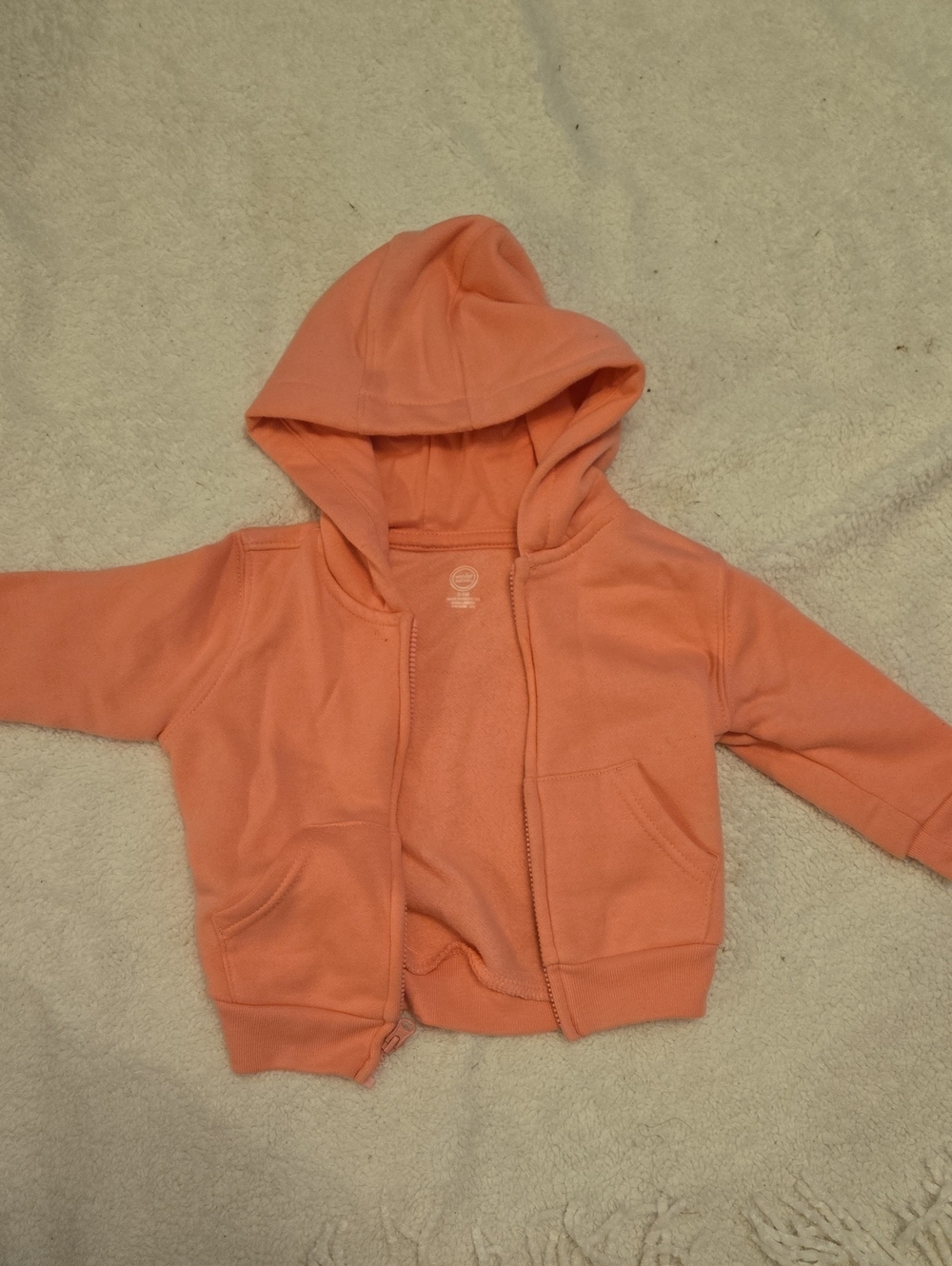 wonder nation Peach Zip Hoodie for Kids